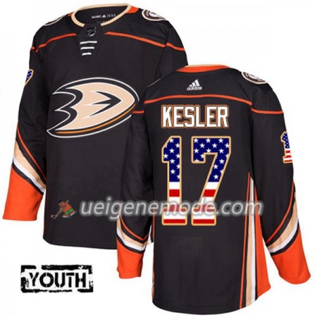 Kinder Eishockey Anaheim Ducks Trikot Ryan Kesler 17 Adidas 2017-2018 Schwarz USA Flag Fashion Authentic